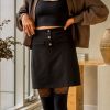 Clearance Rachel Amelia Black Buttoned Skirt