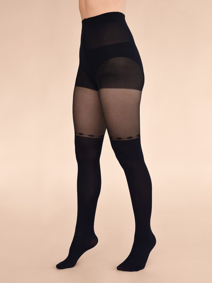 Best Rachel Over-The-Knee Diamonds And Dots Tights