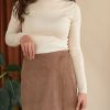 Hot Rachel Clara Faux Suede Skort Taupe