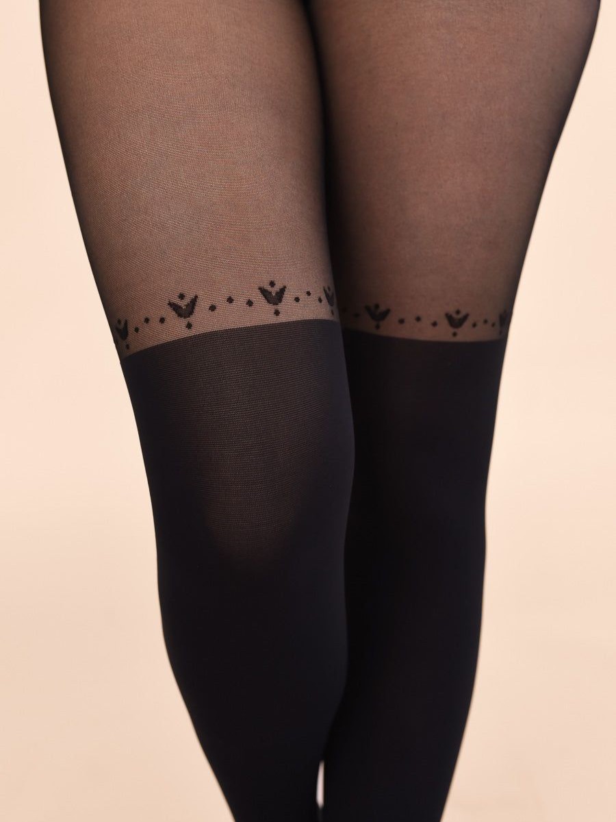 Clearance Rachel Over-The-Knee Tulip & Dots Tights