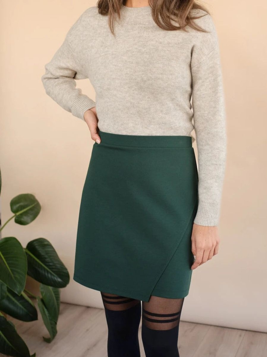 Wholesale Rachel Mary Forest Green Mini Skirt