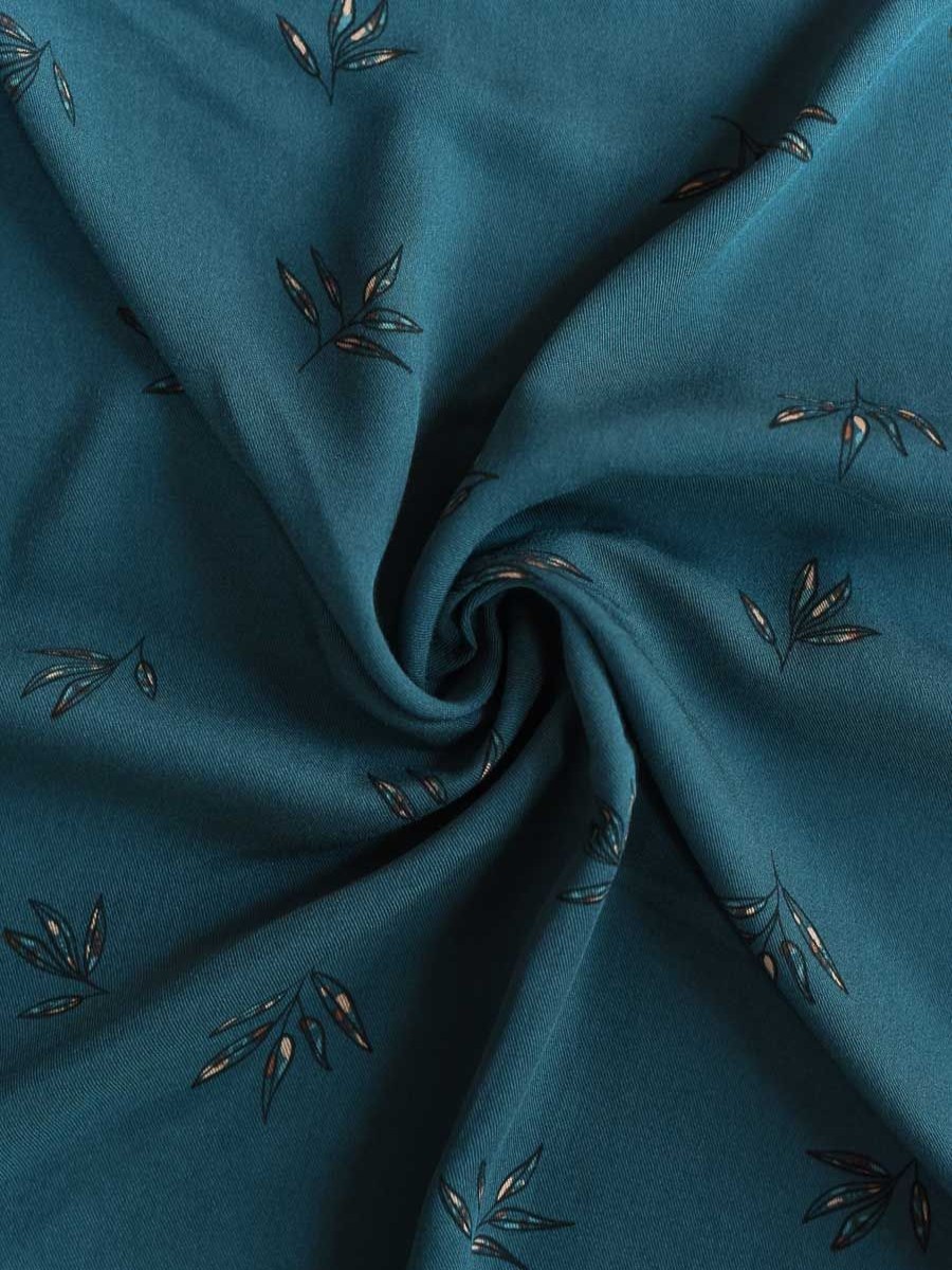 Clearance Rachel Ruby Blue Foliage Wrap Skirt