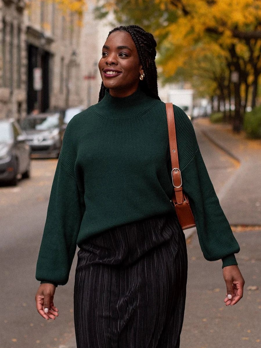 New Rachel Norah Forest Sweater Knit Top Green