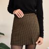 New Rachel Sydney Plaid Skort Mocha