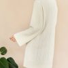 Hot Rachel Ingrid Cable Knit Sweater Dress Off White