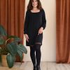 Clearance Rachel Charlotte Rib Dress Black