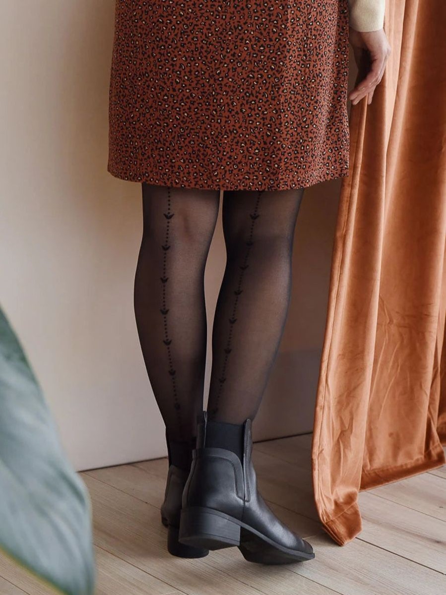 New Rachel Tulip & Dots Back Seam Tights