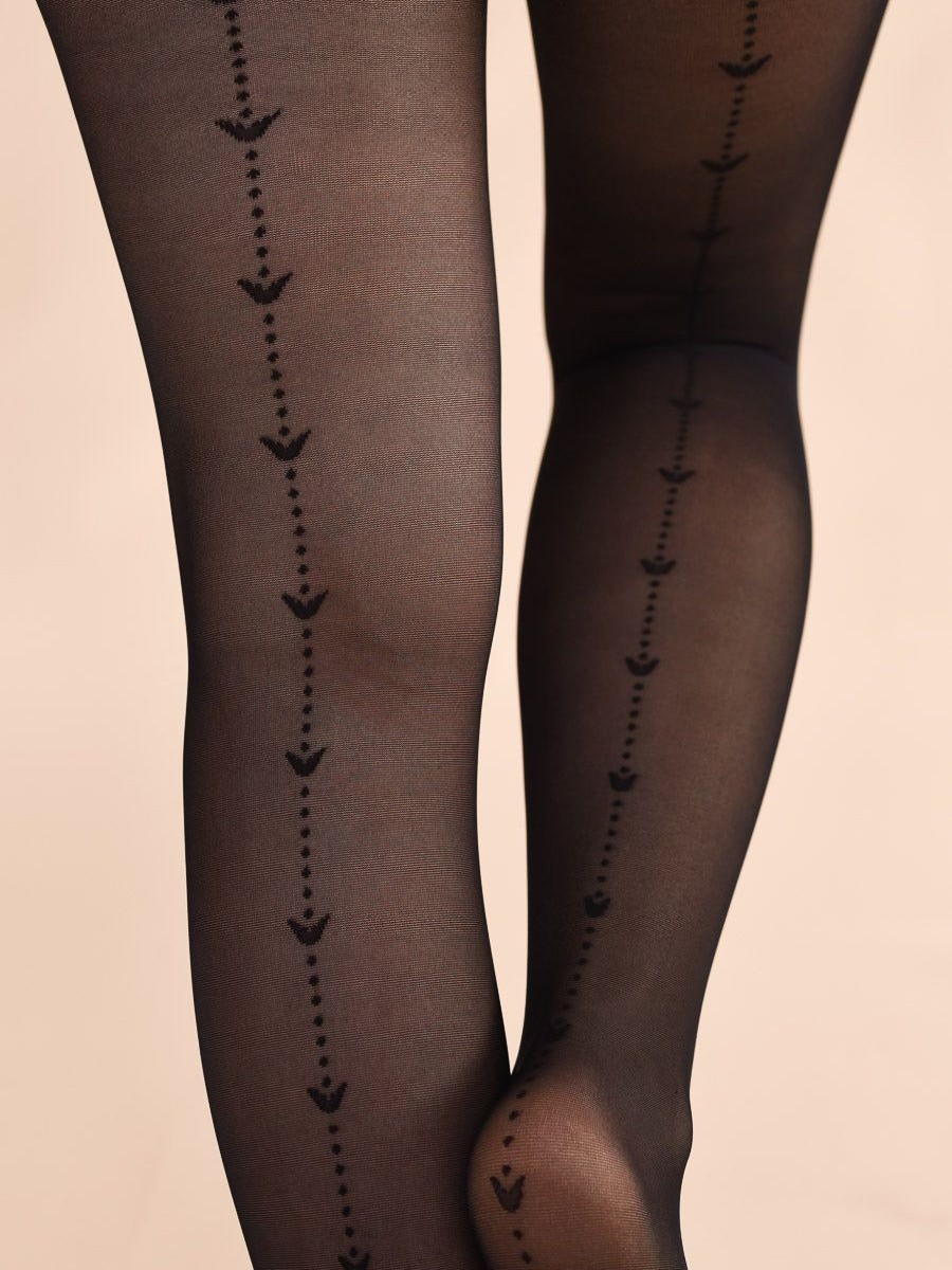 New Rachel Tulip & Dots Back Seam Tights