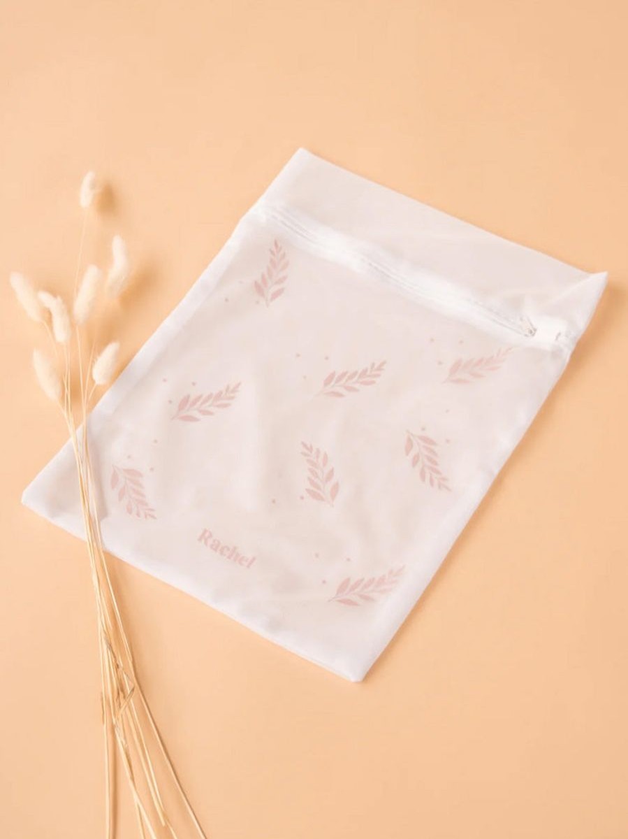 New Rachel Pink Leaf Wash Bag