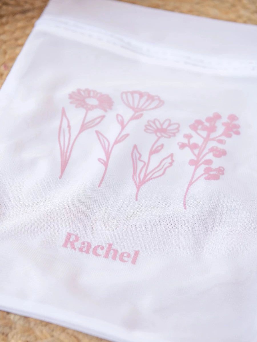 Hot Rachel Eco Pink Flowers Print Wash Bag