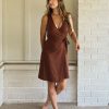 Hot Rachel Phoebe Sleeveless Dress Mocha